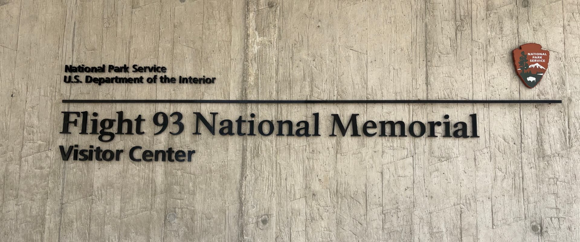 Sign for the Flight 93 National Memorial Visitor Center.